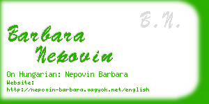 barbara nepovin business card